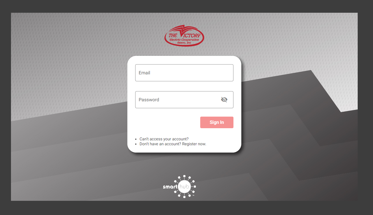 smarthub login screen