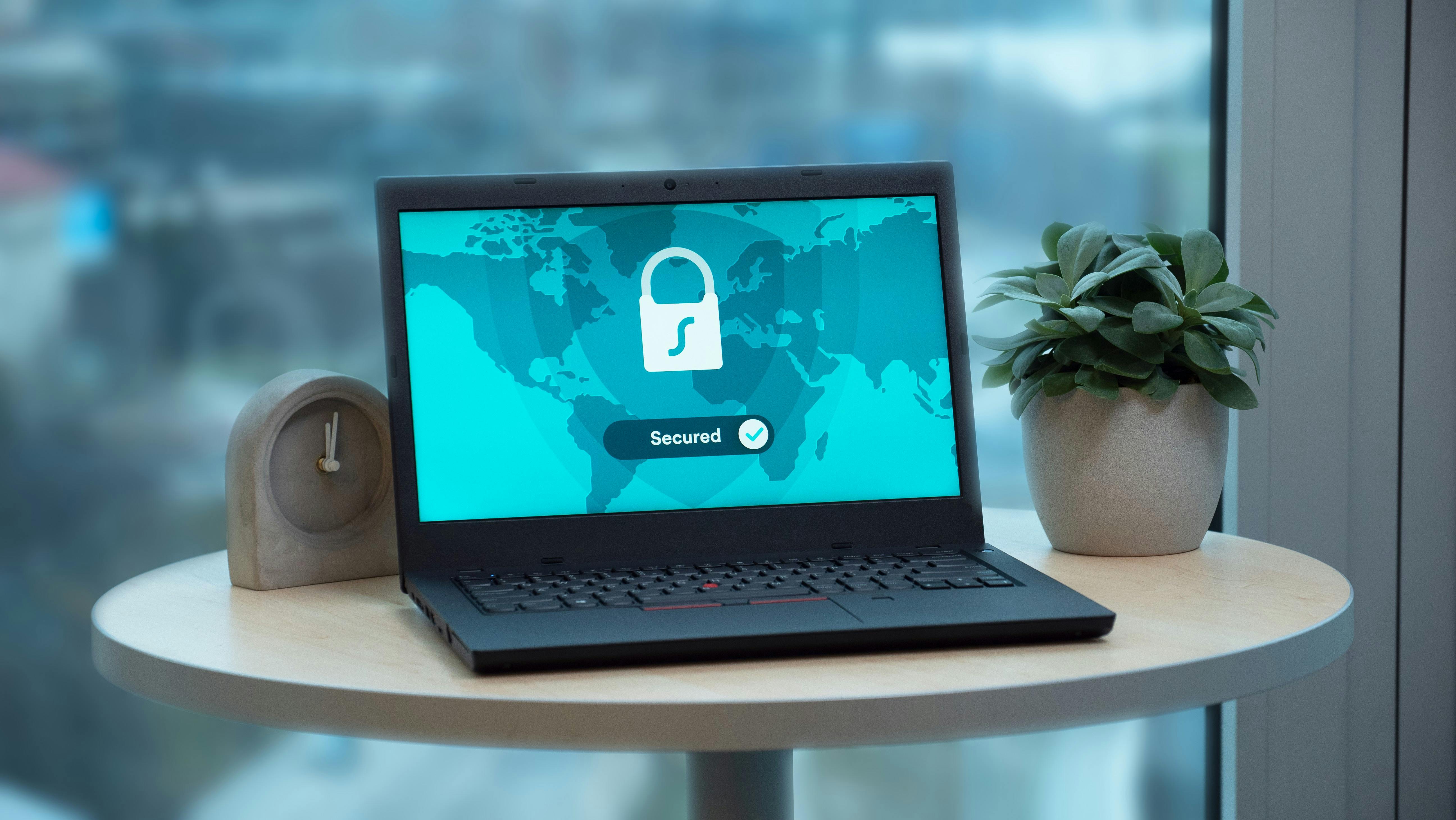 secured laptop