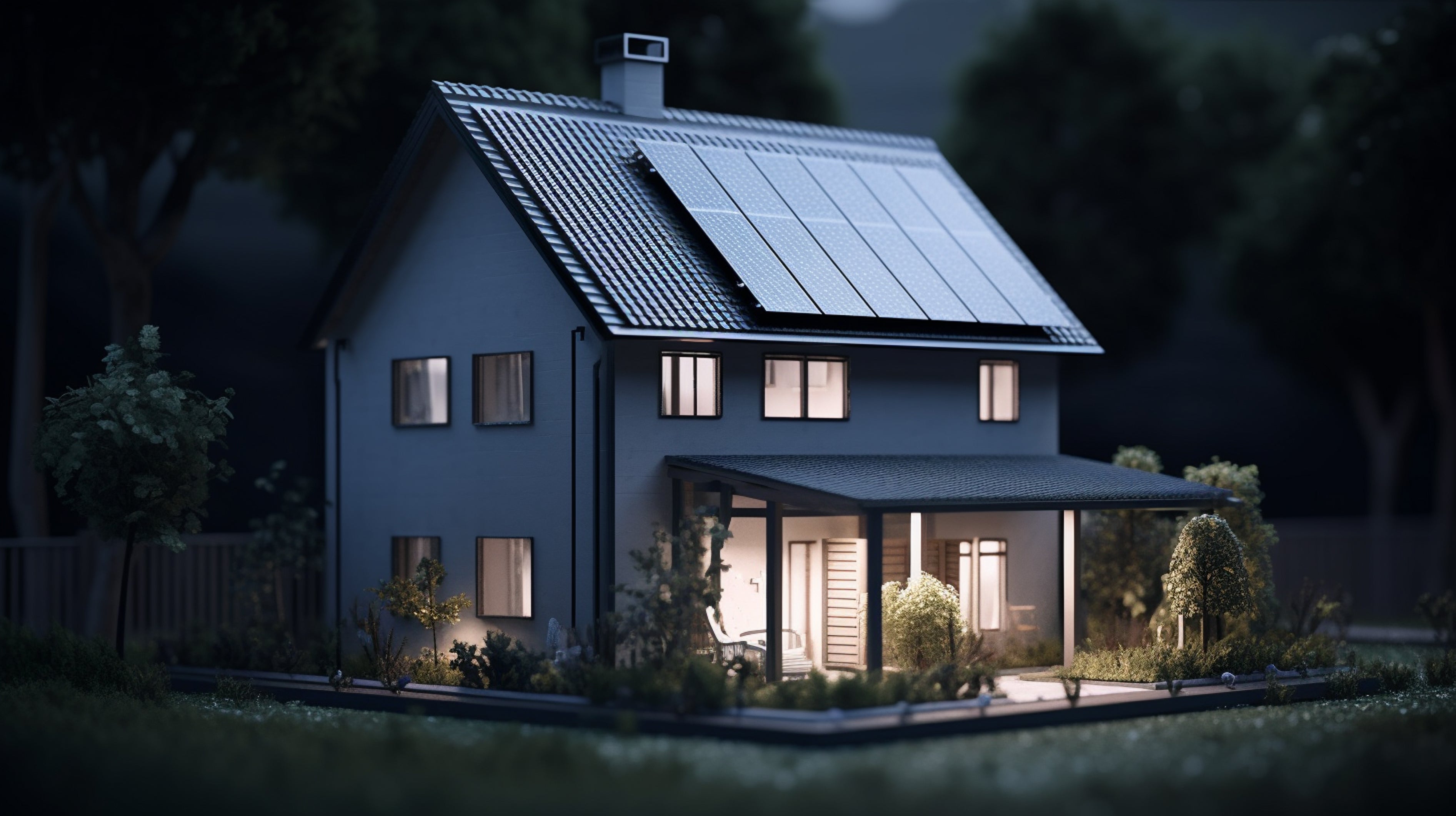 solar panels on house