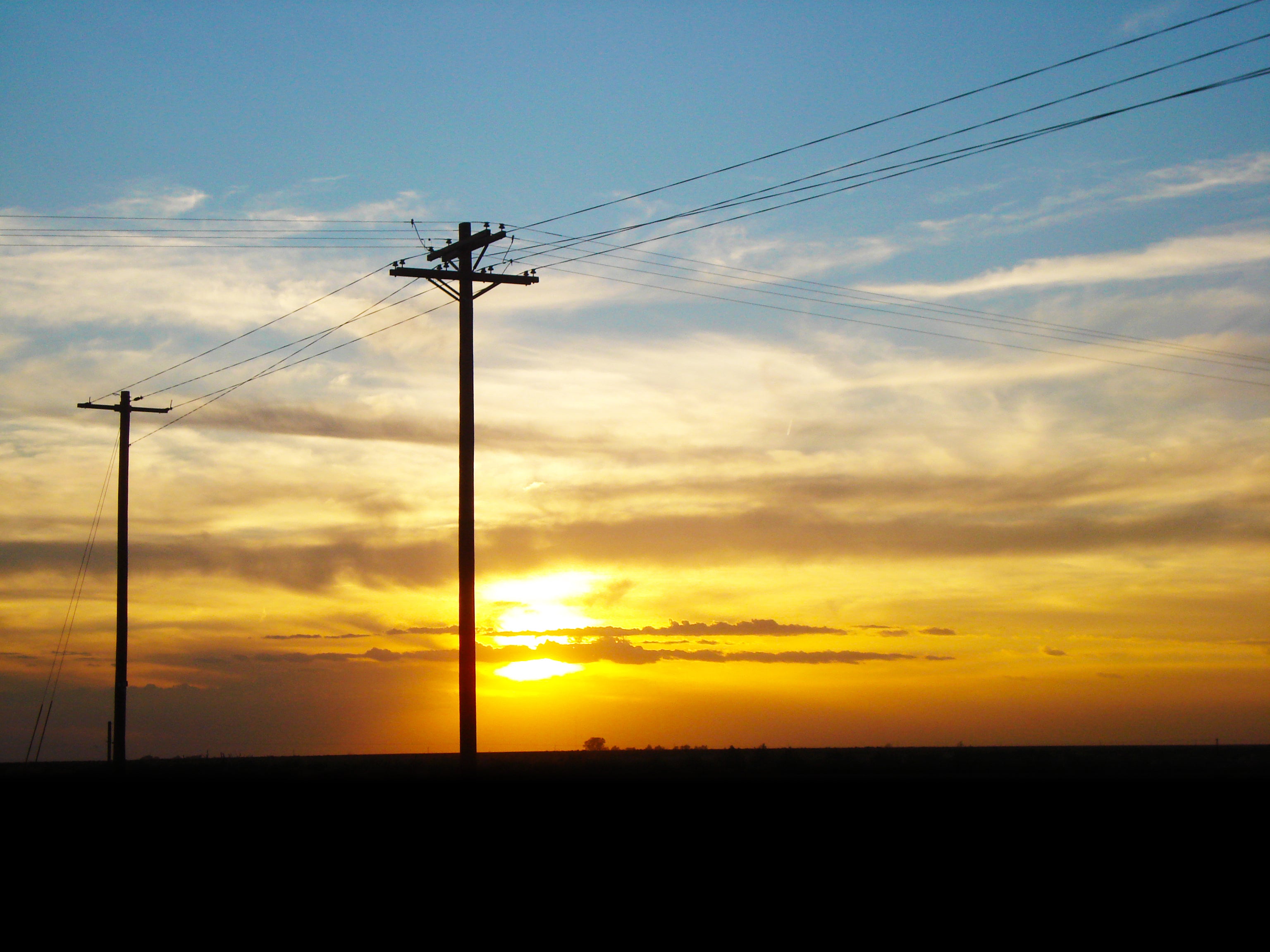 Power Lines at Sunrise