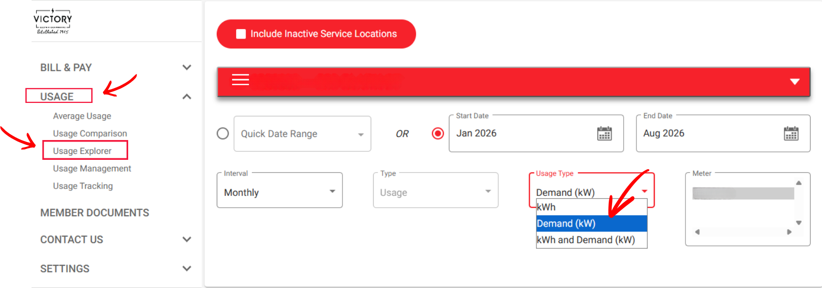 How to find usage in SmartHub